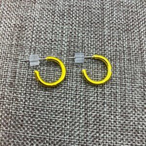 Tiny Hoop Pierced Earrings Tiny < Half Inch Yellow Gold Classic Retro Soft Girl